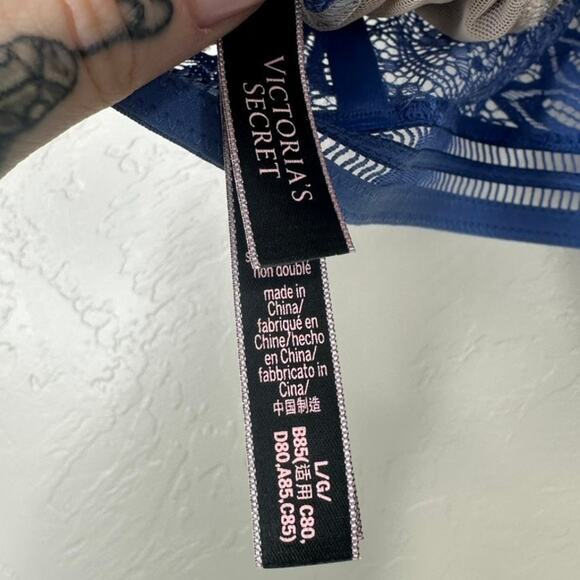 Victoria's Secret Y2K Periwinkle Very Sexy Lace-Up Unlined Corset Top Bralette - Picture 4 of 5